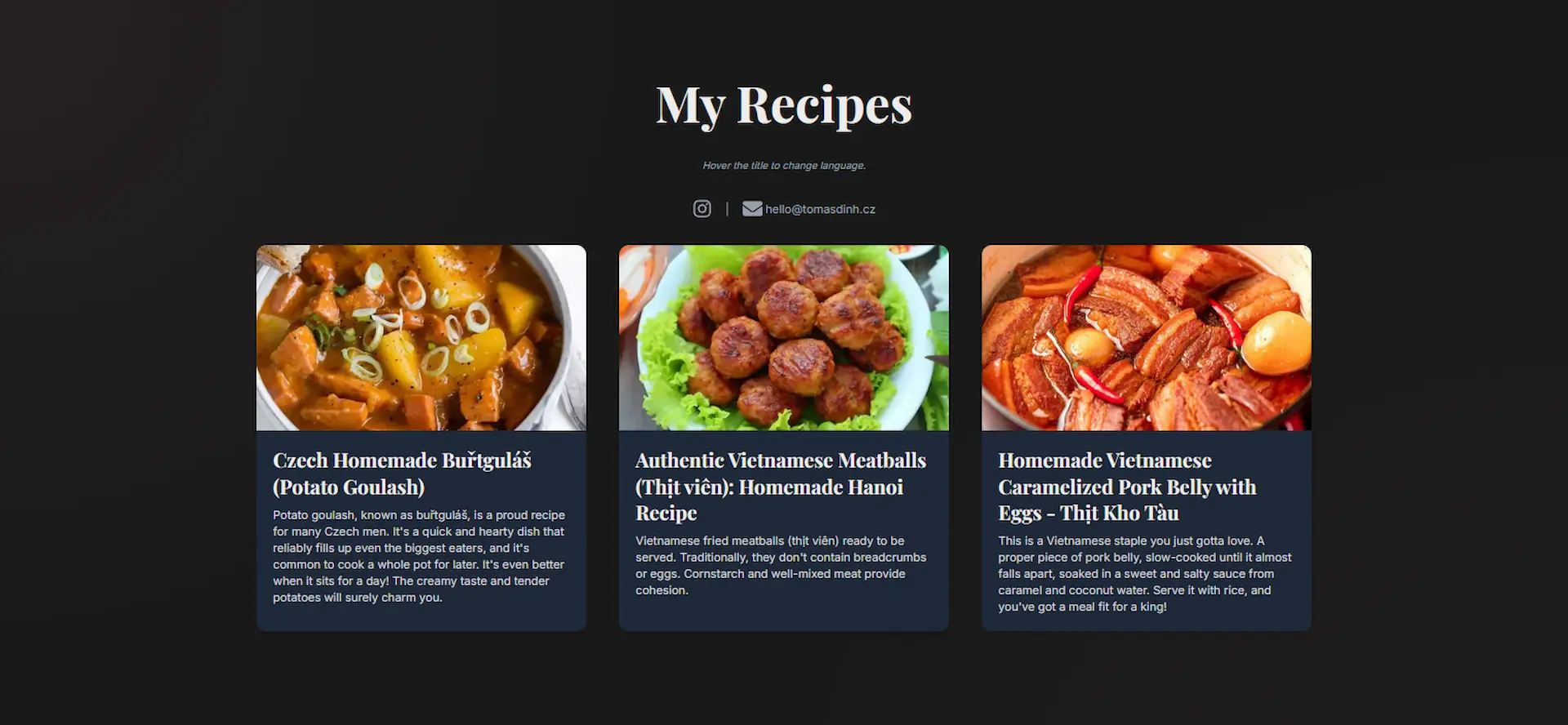 Let Me Cook Website